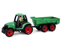 Lena 1632 Truckies set farma plast traktor s přívěsem, nakladač s doplňky v krabici 38x28x10cm 24m+