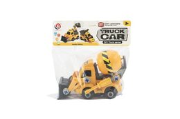 Teddies Auto stavební stroj šroubovací plast 15cm s doplňky na volný chod mix druhů v sáčku