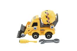 Teddies Auto stavební stroj šroubovací plast 15cm s doplňky na volný chod mix druhů v sáčku