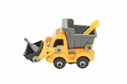 Teddies Auto stavební stroj šroubovací plast 15cm s doplňky na volný chod mix druhů v sáčku