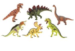 Dinosaurus 25-32cm plast 6 druhů 6 ks v boxu