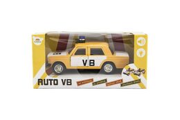 Teddies Policejní auto VB kov/plast 11,5cm na zpětné natažení na baterie se zvukem v krabičce 15x7x7cm