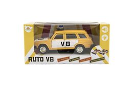 Teddies Policejní auto VB combi kov/plast 11,5cm na zpětné natažení na baterie se zvukem v krabičce 15x7x7cm