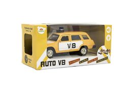 Teddies Policejní auto VB combi kov/plast 11,5cm na zpětné natažení na baterie se zvukem v krabičce 15x7x7cm