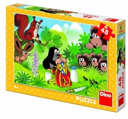 Puzzle Dino Krtek a svačina 48 dílků 26x18cm v krabici 27x19x4cm