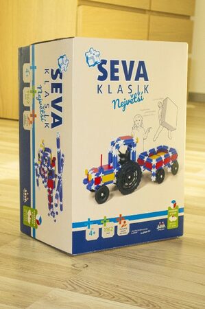 Stavebnice Seva plast Klasik Největší 1162ks v krabici 27x38x18cm