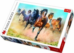 Puzzle Trefl Cválající koně 2000 dílků 96x68cm v krabici 40x27x6cm