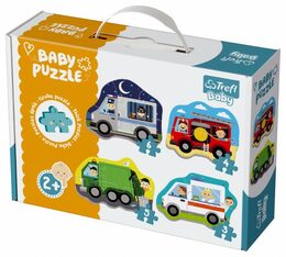 Puzzle Trefl Baby Dopravní prostředky 4v1 3,4,5,6 dílků v krabici 27x19x6cm 2+
