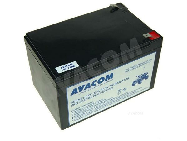 Baterie Avacom do vozítka  Peg Pérego F2 (olověný akumulátor) 12V 12Ah