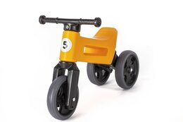 Teddies Funny Wheels Sport 2v1 oranžové s gumovými koly