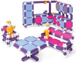 Stavebnice Seva plast Rodina Veliká 915ks v krabici 27x38x18cm