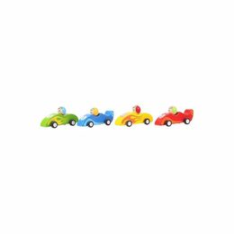 Bigjigs Toys Barevné dřevěné závodní auto 1ks