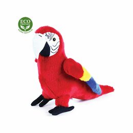 Rappa Plyšový papoušek červený Ara Arakanga 24 cm ECO-FRIENDLY