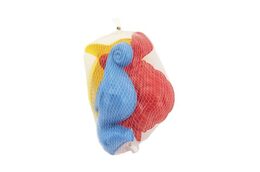 Teddies Formičky Bábovky zvířátka plast na písek 3ks v síťce 10x12x6cm