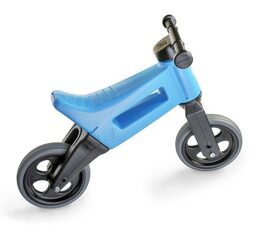 Teddies Funny Wheels Sport 2v1 modrá s gumovými koly v krabici