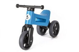 Teddies Funny Wheels Sport 2v1 modrá s gumovými koly v krabici