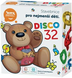 Stavebnice Vista DISCO 32 plast 32KS v krabici 15x17cm