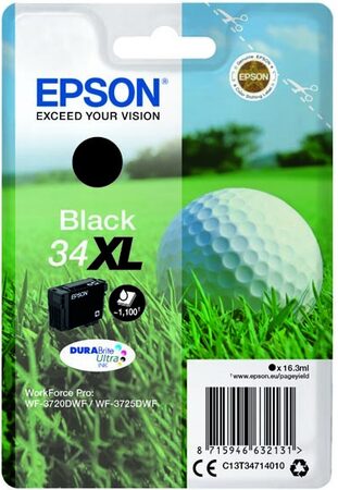 Inkoustová náplň Epson 34XL, 1100 stran - černá