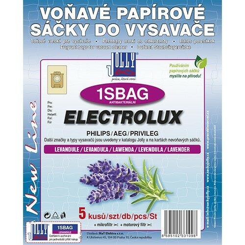 Sáčky do vysavače Jolly 1S BAG Electrolux, 5ks - levandule