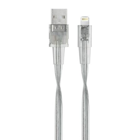 Riva 6001 TR1 Mfi Apple Lightning kabel 1,2m, transparentní