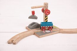 Bigjigs Rail Jeřáb se štěrkem