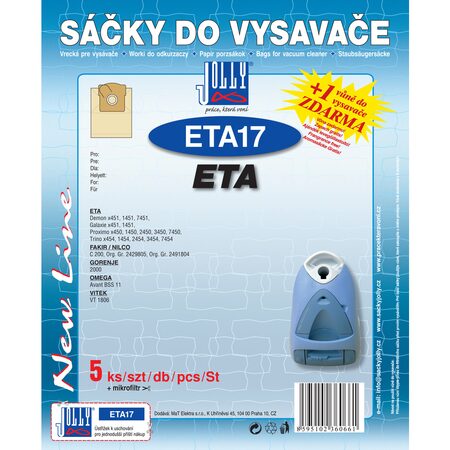 Jolly ETA 17 (5+1ks) do vysav. ETA SÁČEK DO VYSAVAČE