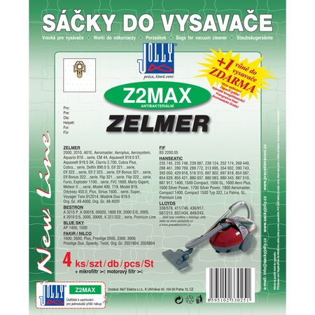 Jolly MAX Z 2 (4+1+1ks) do vysav. ZELMER