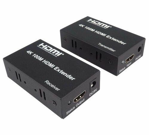 PremiumCord 4K HDMI extender na 100m přes jeden kabel Cat5e/Cat6 khext100-2