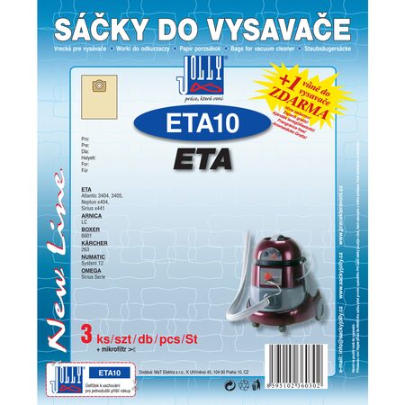 Jolly ETA 10, 3+1ks SÁČEK DO VYSAVAČE
