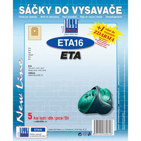 Jolly ETA 16 (5+1ks) do vysav. ETA SÁČEK DO VYSAVAČE