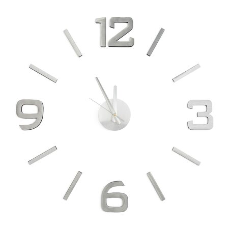 Samolepící hodiny G21 Classic Style, HM4-WSC-10EM101S, stříbrné