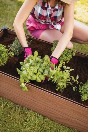 Květináč Keter Maple Trough Vyvýšený záhon 106 x 50 x 32 cm 249297 hnědý