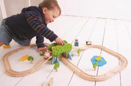 Bigjigs Rail dřevěná vláčkodráha farma - rozbaleno