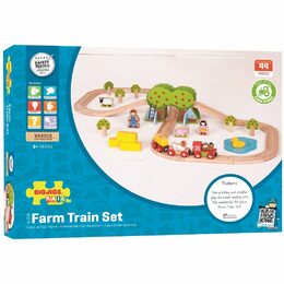 Bigjigs Rail dřevěná vláčkodráha farma - rozbaleno