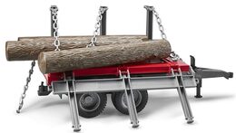 Bruder Traktor Massey Ferguson 7480 s čelním nakladačem a přepravníkem klád