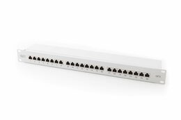 Patch panel STP cat6 24p. 1U, šedý