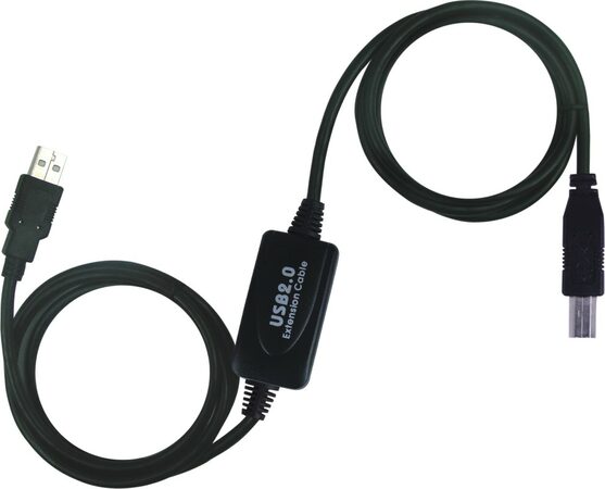 PremiumCord ku2rep15ab Kabel USB 2.0 repeater a propojovací kabel A/M-B/M 15m
