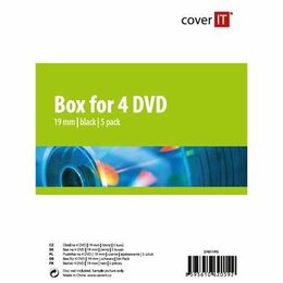 Obal 4 DVD 19mm černý 5ks/bal