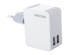 Nabíječka AVACOM NASN-2X34M-WW - neoriginální HomeNOW síťová 3,4A se dvěma výstupy, bílá (micro USB kabel)