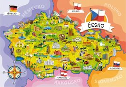 SMT Creatoys Mapa České republiky + 14 kvízů naučné 120 dílků