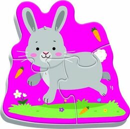 Puzzle baby Trefl Baby Zvířata v lese 4v1 3,4,5,6 dílků v krabici 27x19x6cm 2+
