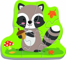 Puzzle baby Trefl Baby Zvířata v lese 4v1 3,4,5,6 dílků v krabici 27x19x6cm 2+