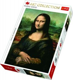 Puzzle Trefl Mona Lisa Leonardo da Vinci 1000 dílků 48x68cm v krabici 40x27x6cm