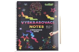 Vyškrabovací notes duhový 10 listů v sáčku 28x21cm