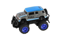 Teddies Auto RC policie terénní plast 16cm na baterie v krabici 19x14x13cm