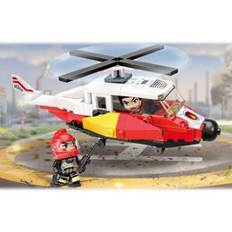 Qman Mine City Fire Line W12011-2 Záchranný vrtulník