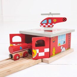 Bigjigs Rail Depo hasičská stanice - poškozený obal