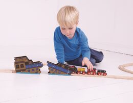 Bigjigs Rail Most vrak lodi Poškozený obal