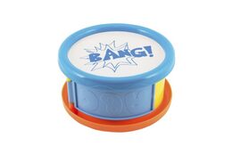 Teddies zatloukačka bubínek 17cm 2v1 plast s kladívkem s míčky 4ks 2 barvy v krabici