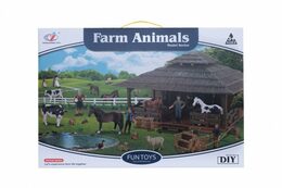 Zvířátka sada velká farma s doplňky plast v krabici 60x41x13,5cm